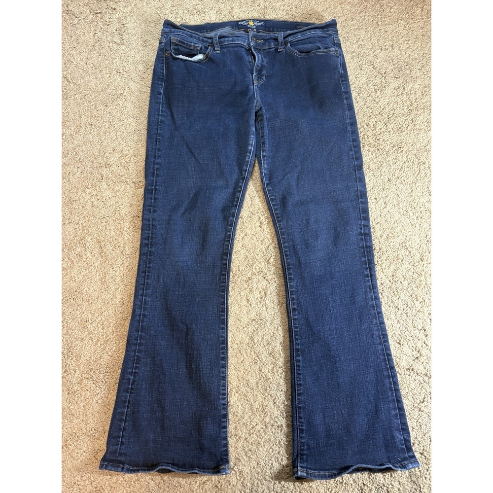 Lucky Brand Jeans Women's size 14/32 Charlie Baby Boot Dark Blue Denim Cowgirl